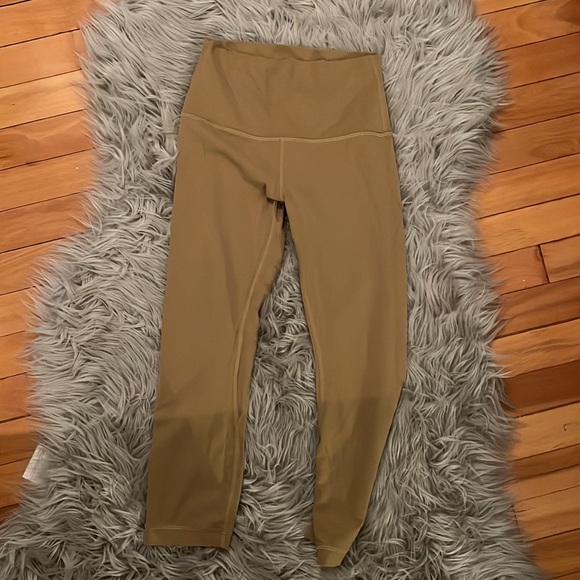 Lululemon Cropped Align Leggings in Mustard - Picture 4 of 5
